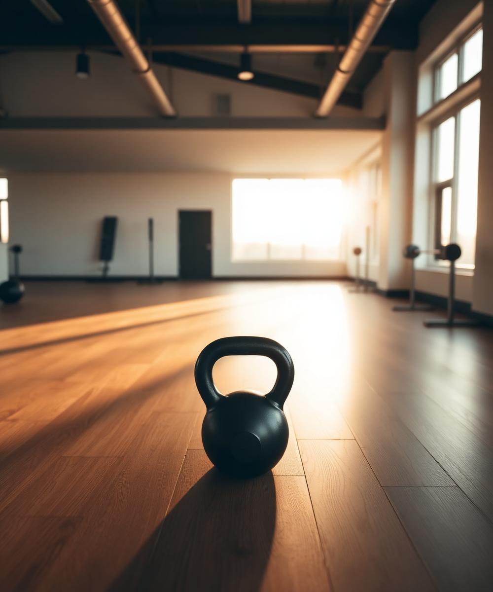 Mornings begin with weight.